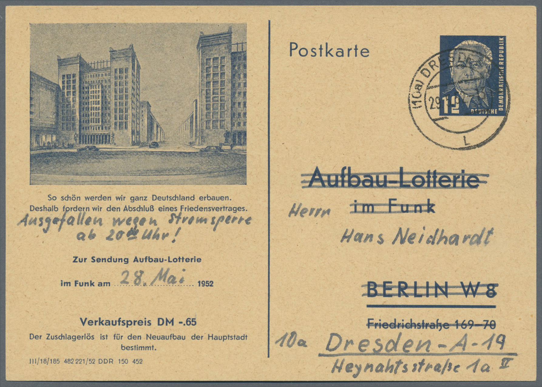 DDR Funklotteriekarte